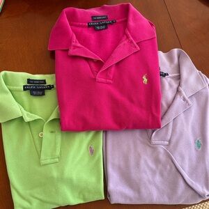 Set of 3 Ralph Lauren Polos The Skinny Polo Size M